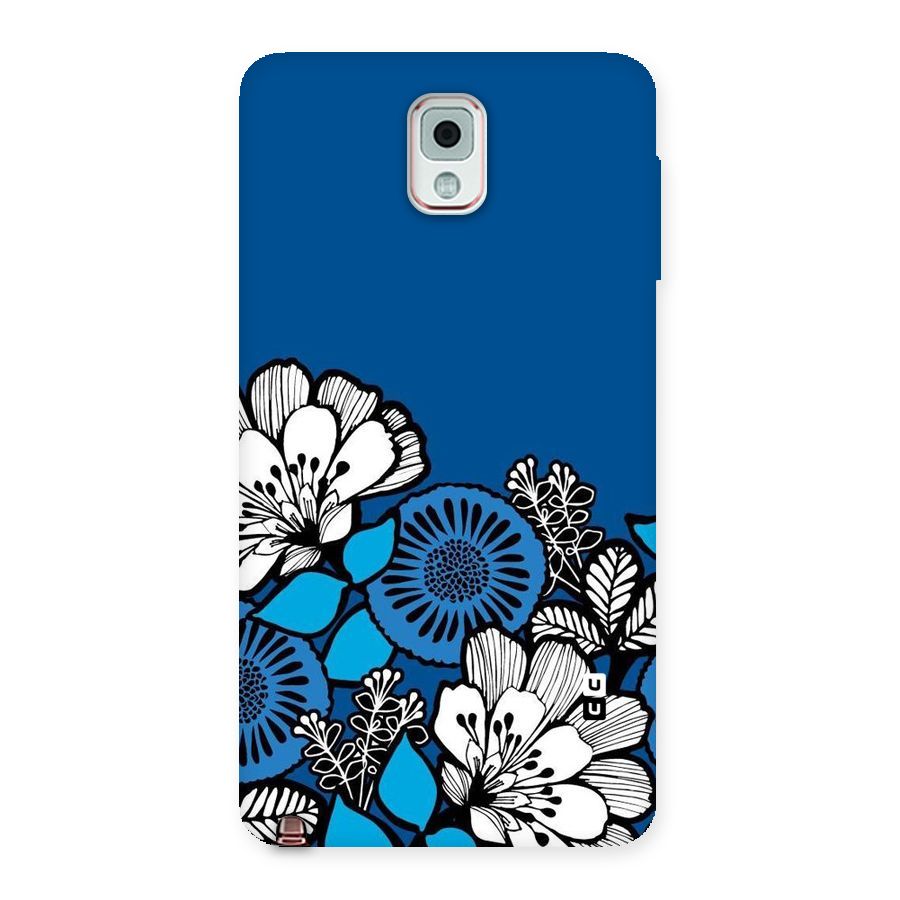Blue White Flowers Back Case for Galaxy Note 3
