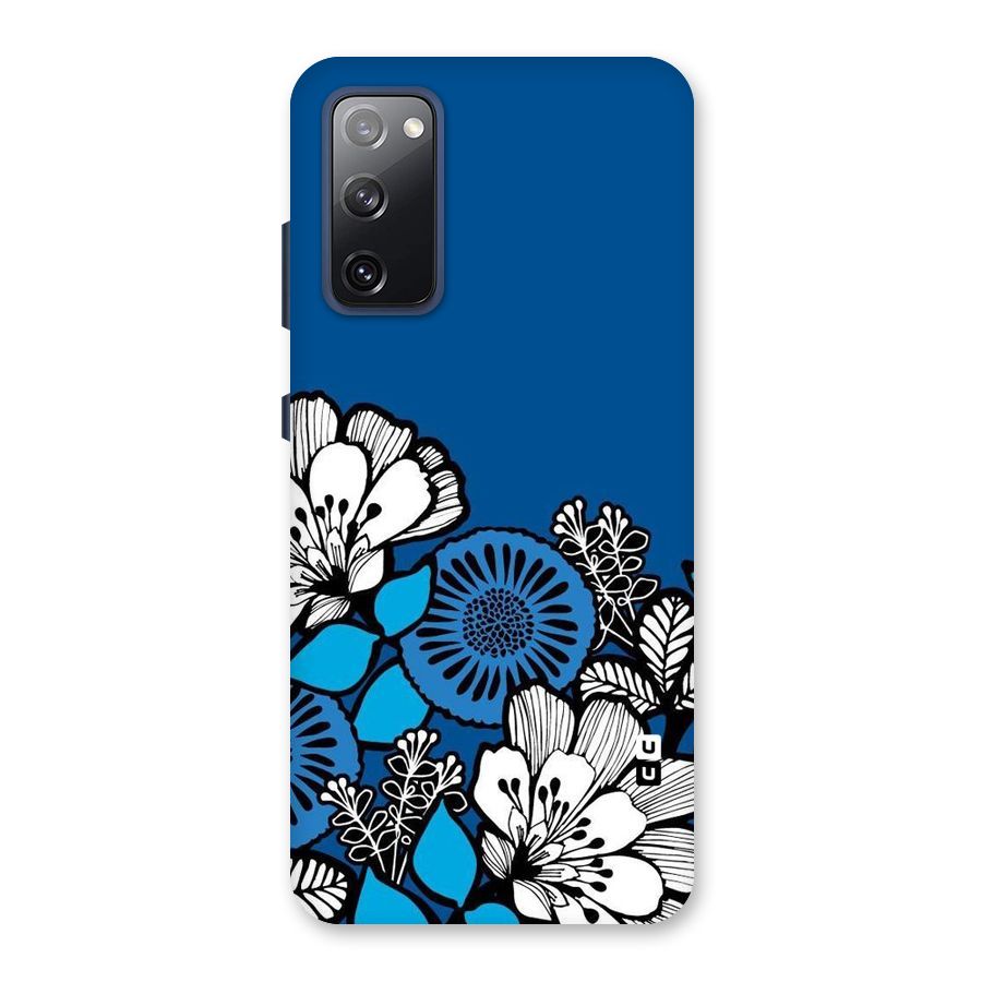 Blue White Flowers Back Case for Galaxy S20 FE
