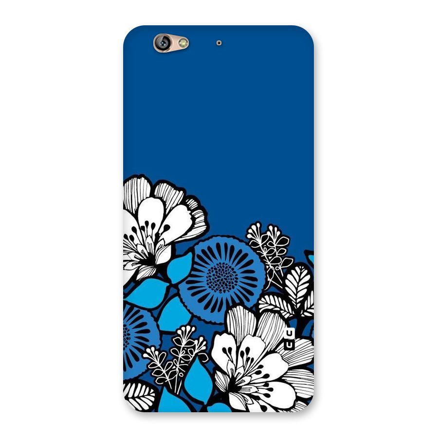 Blue White Flowers Back Case for Gionee S6