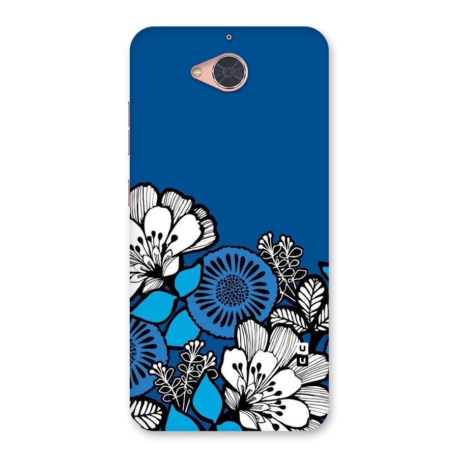 Blue White Flowers Back Case for Gionee S6 Pro