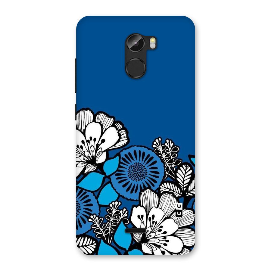 Blue White Flowers Back Case for Gionee X1