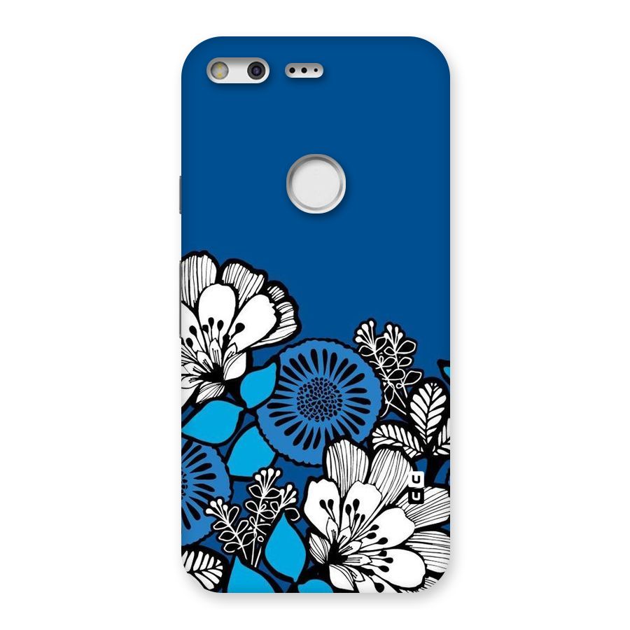 Blue White Flowers Back Case for Google Pixel
