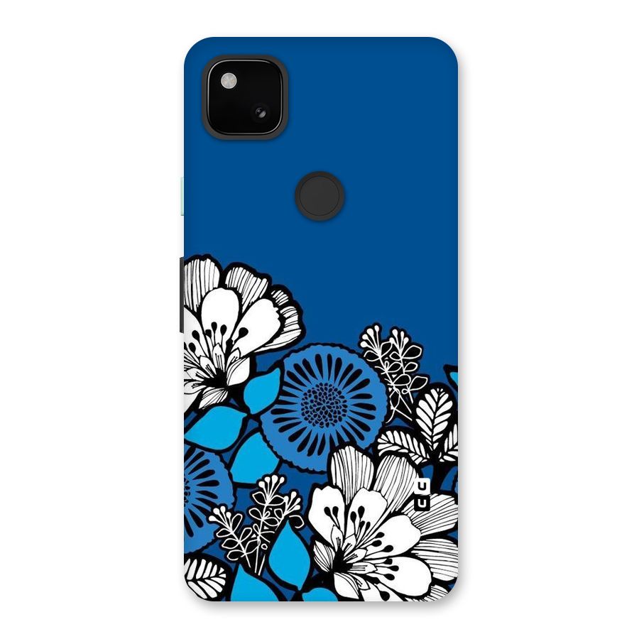 Blue White Flowers Back Case for Google Pixel 4a