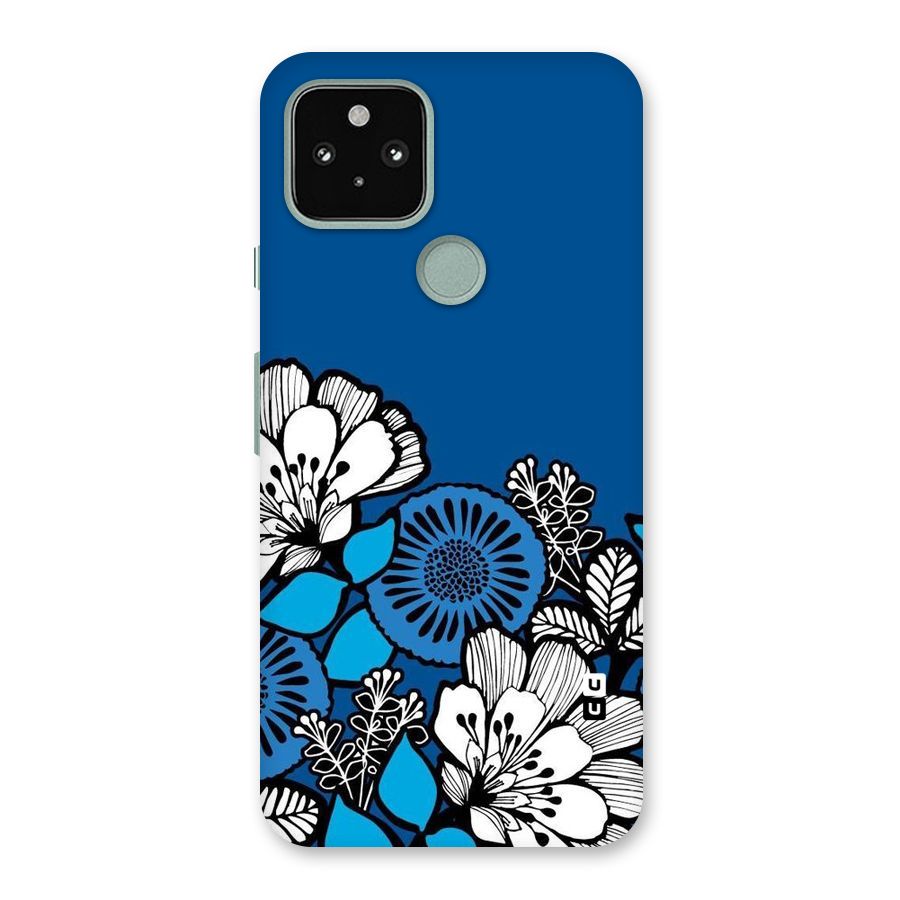 Blue White Flowers Back Case for Google Pixel 5