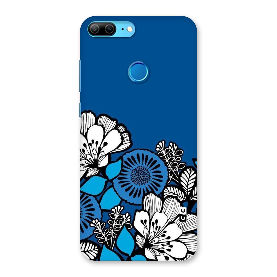 Blue White Flowers Back Case for Honor 9 Lite