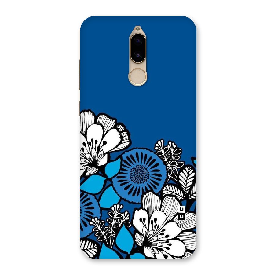 Blue White Flowers Back Case for Honor 9i