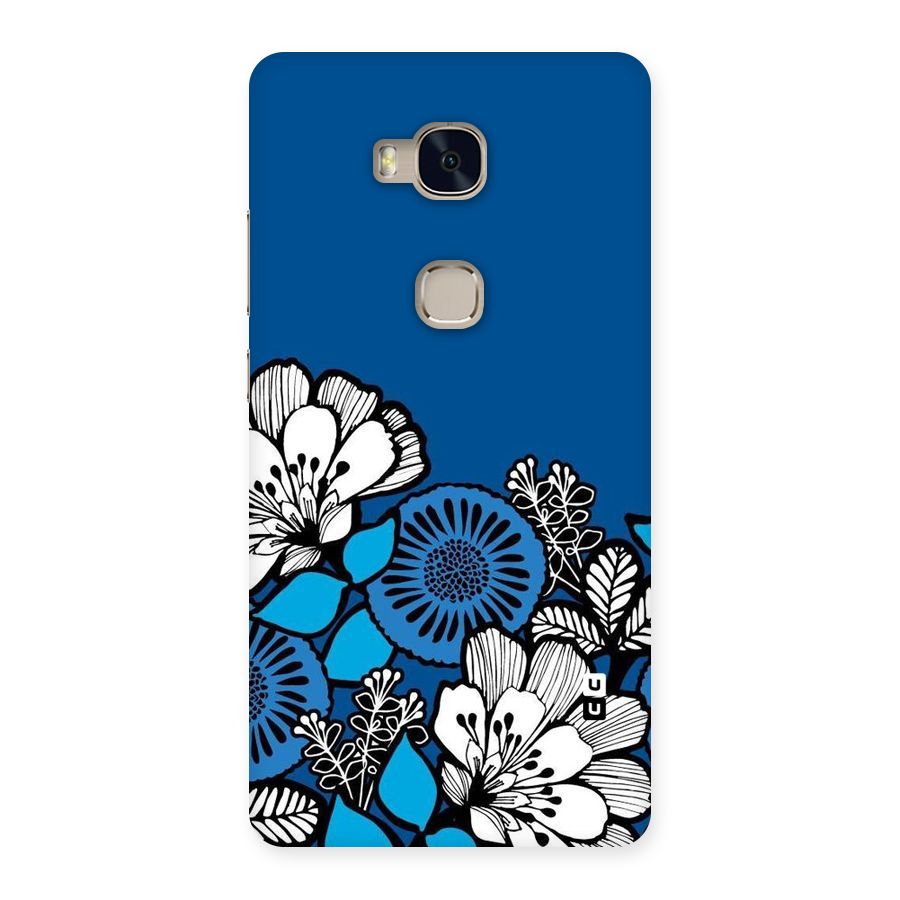 Blue White Flowers Back Case for Huawei Honor 5X