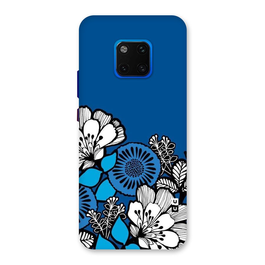 Blue White Flowers Back Case for Huawei Mate 20 Pro