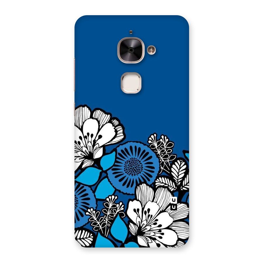 Blue White Flowers Back Case for Le 2