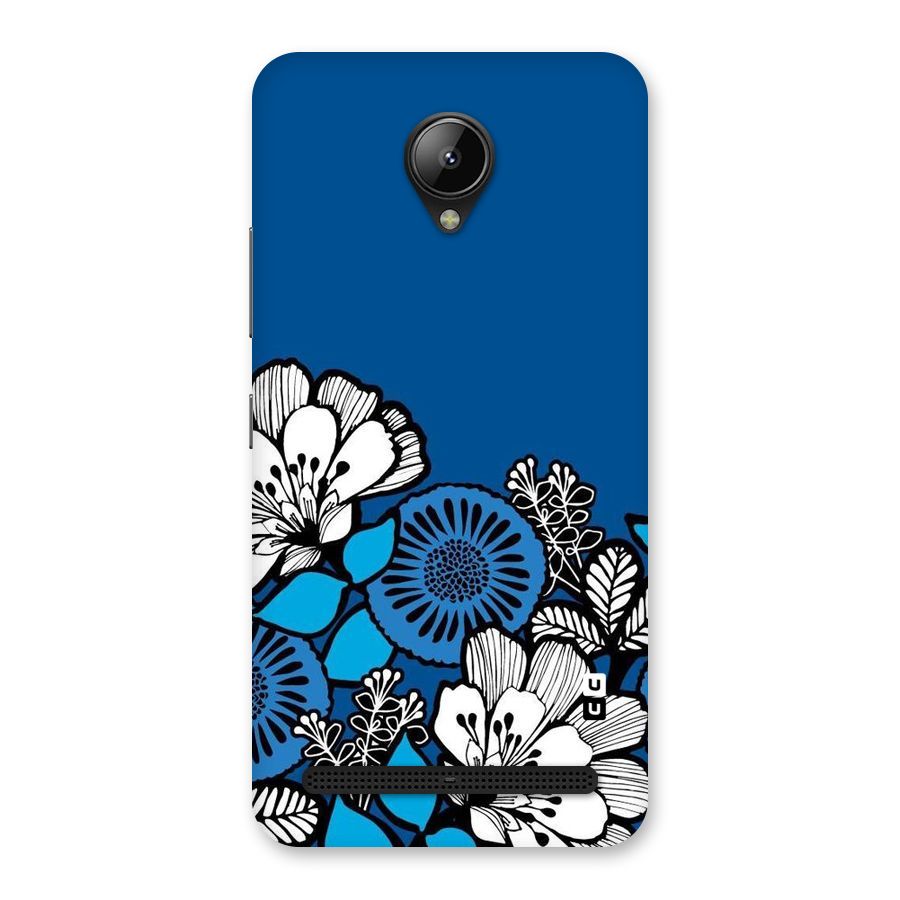 Blue White Flowers Back Case for Lenovo C2
