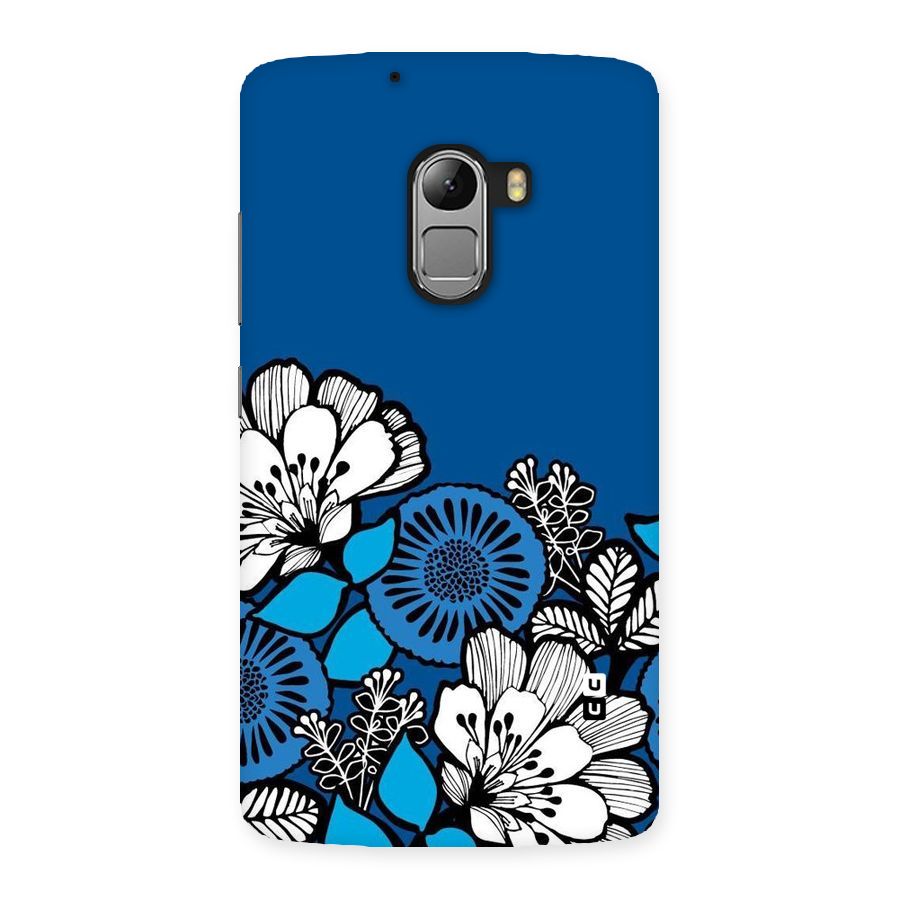 Blue White Flowers Back Case for Lenovo K4 Note