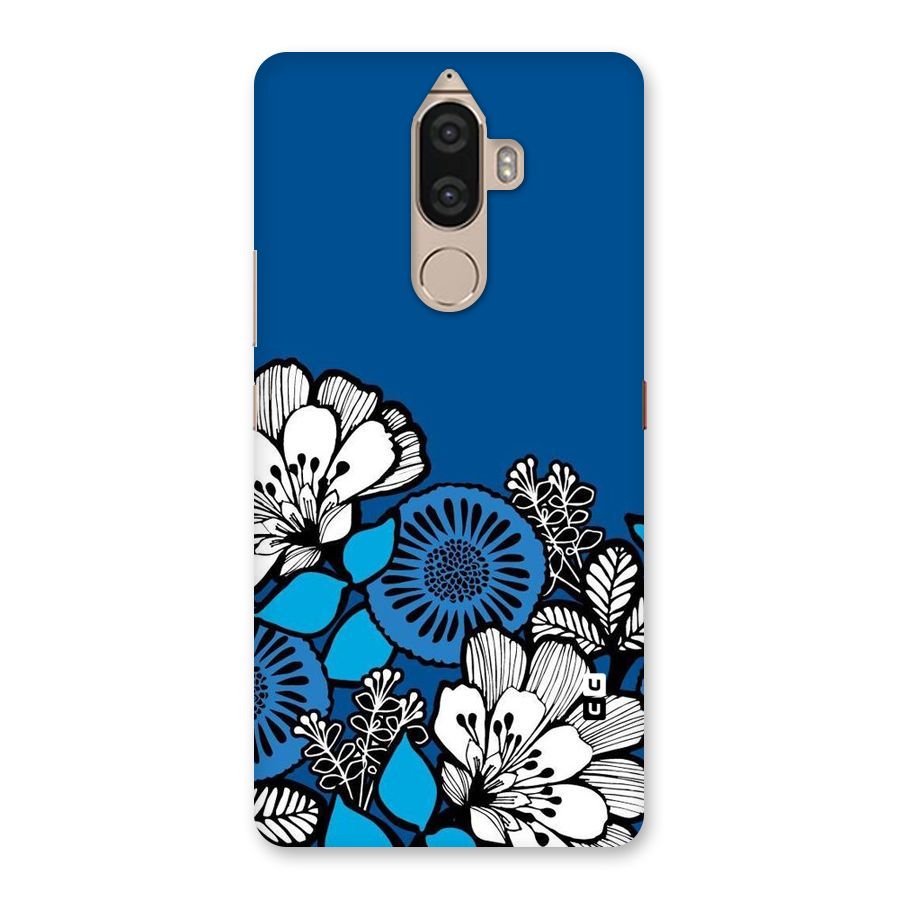 Blue White Flowers Back Case for Lenovo K8 Note