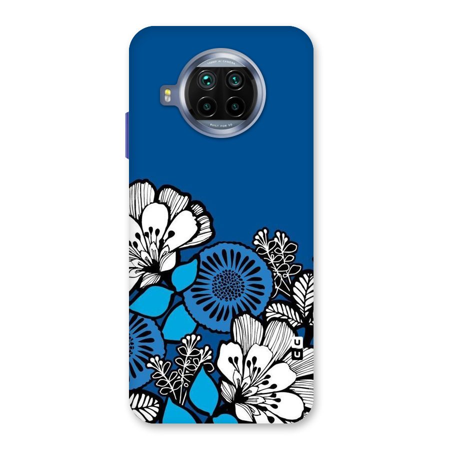 Blue White Flowers Back Case for Mi 10i