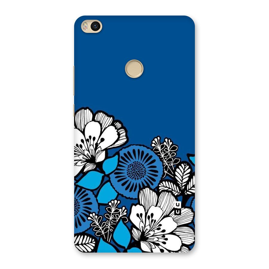 Blue White Flowers Back Case for Mi Max 2