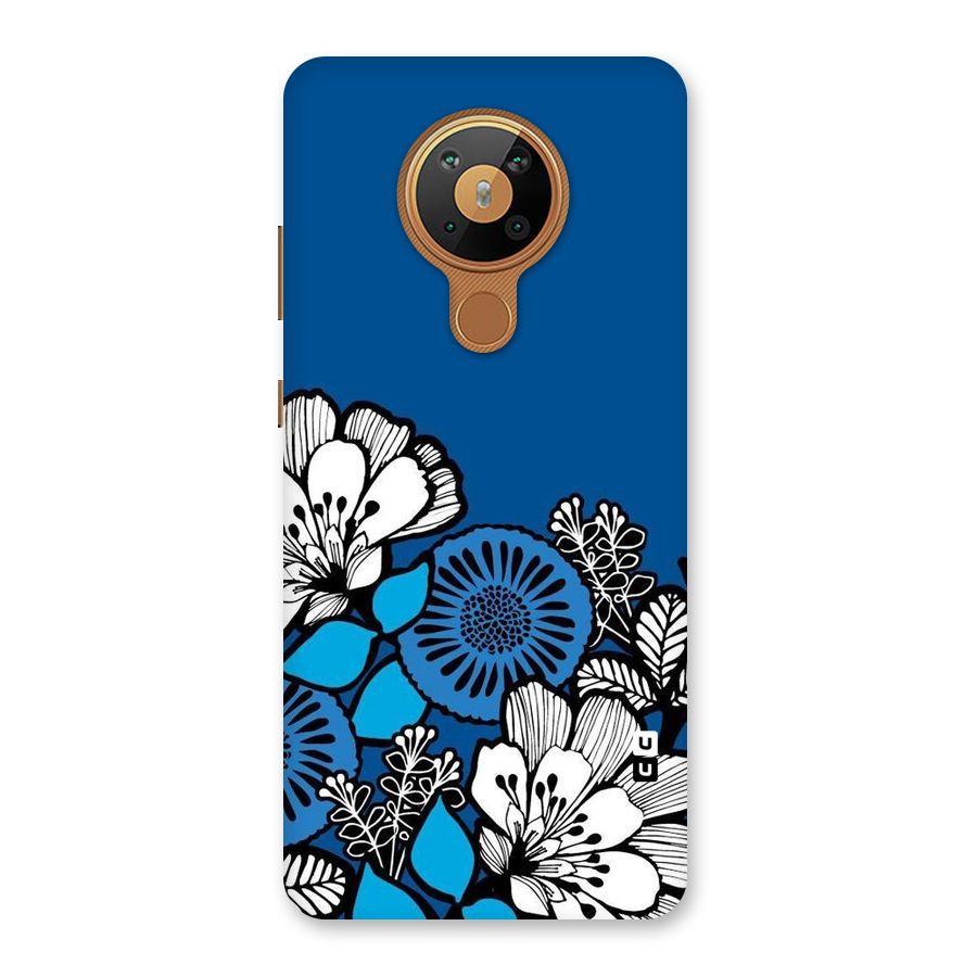 Blue White Flowers Back Case for Nokia 5.3