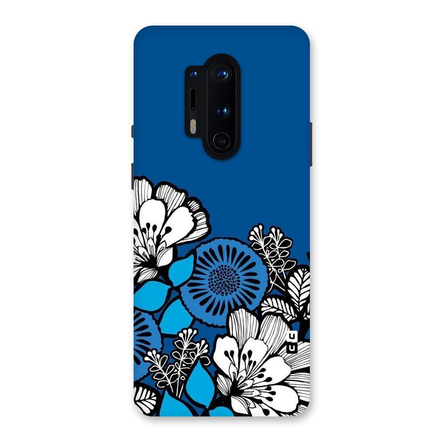 Blue White Flowers Back Case for OnePlus 8 Pro