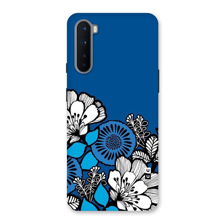 Blue White Flowers Back Case for OnePlus Nord