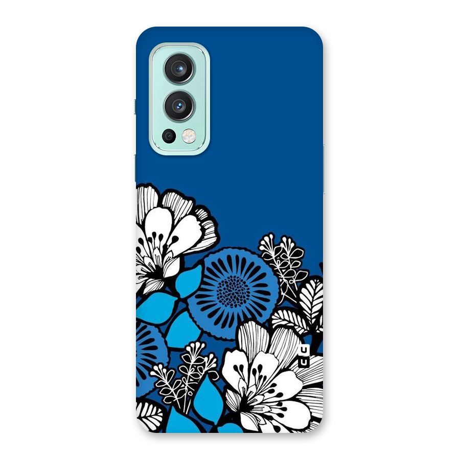 Blue White Flowers Back Case for OnePlus Nord 2 5G