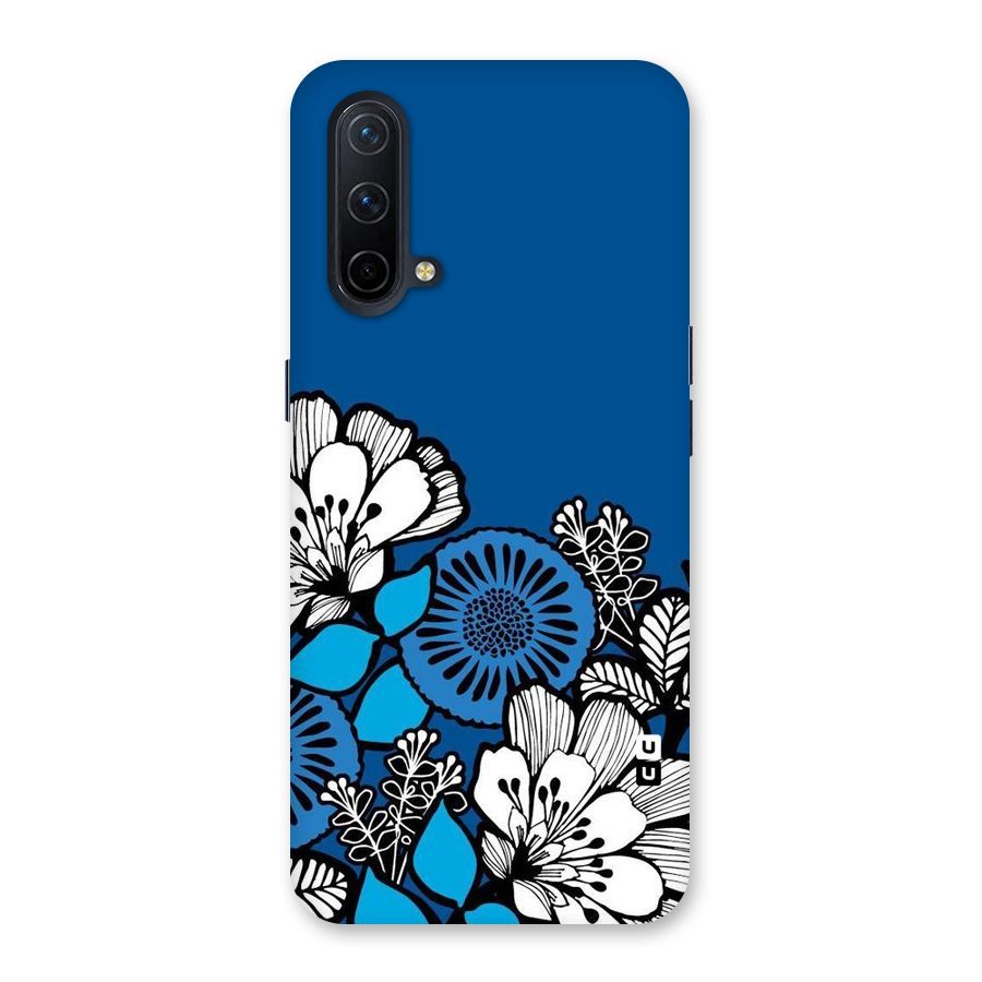 Blue White Flowers Back Case for OnePlus Nord CE 5G