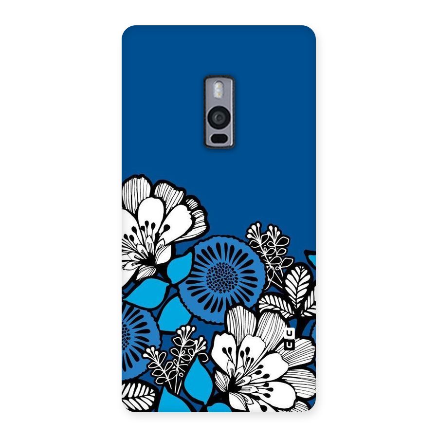 Blue White Flowers Back Case for OnePlus Two