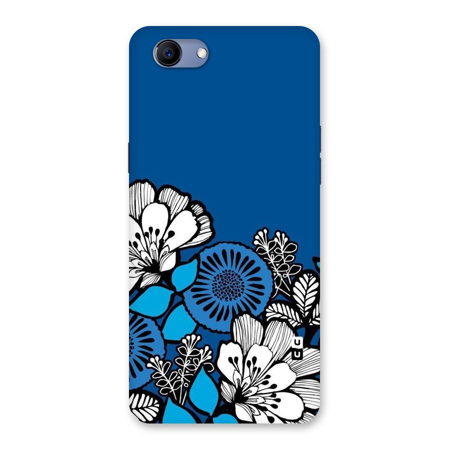 Blue White Flowers Back Case for Oppo Realme 1