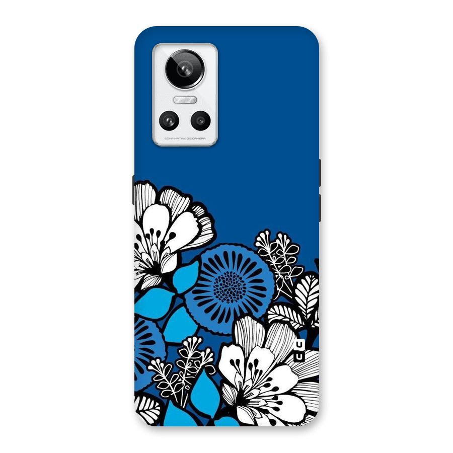 Blue White Flowers Back Case for Realme GT Neo 3