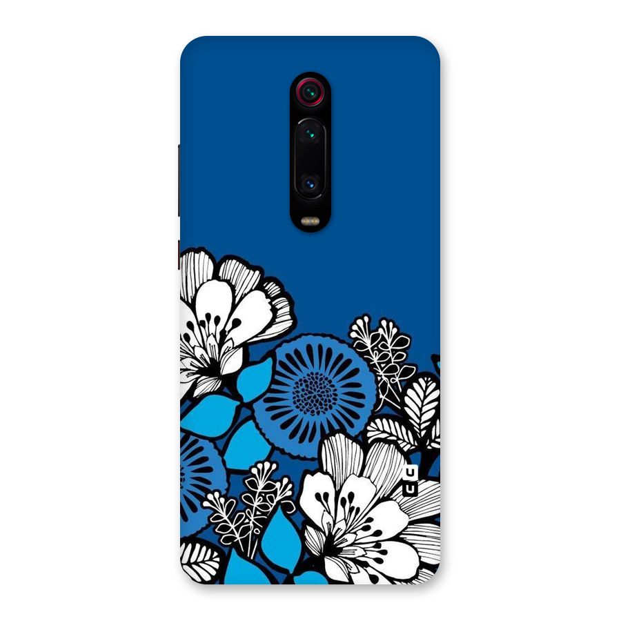 Blue White Flowers Back Case for Redmi K20