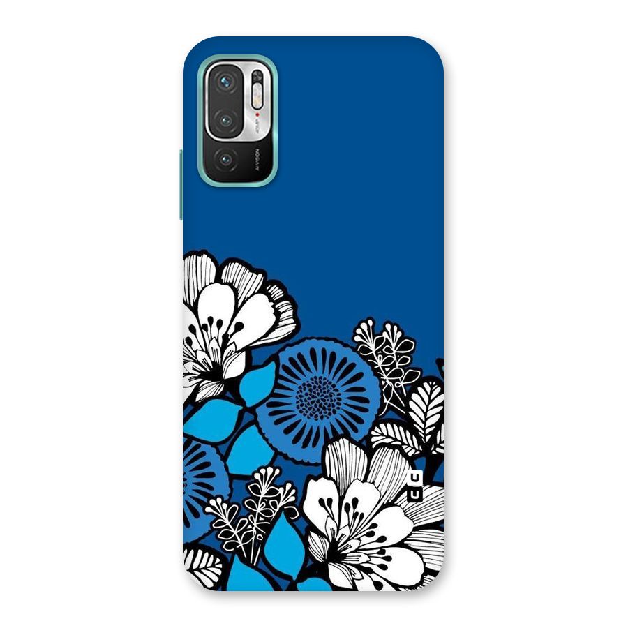Blue White Flowers Back Case for Redmi Note 10T 5G