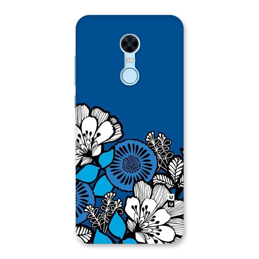 Blue White Flowers Back Case for Redmi Note 5