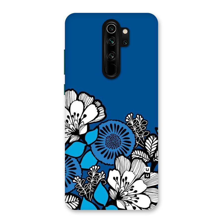 Blue White Flowers Back Case for Redmi Note 8 Pro
