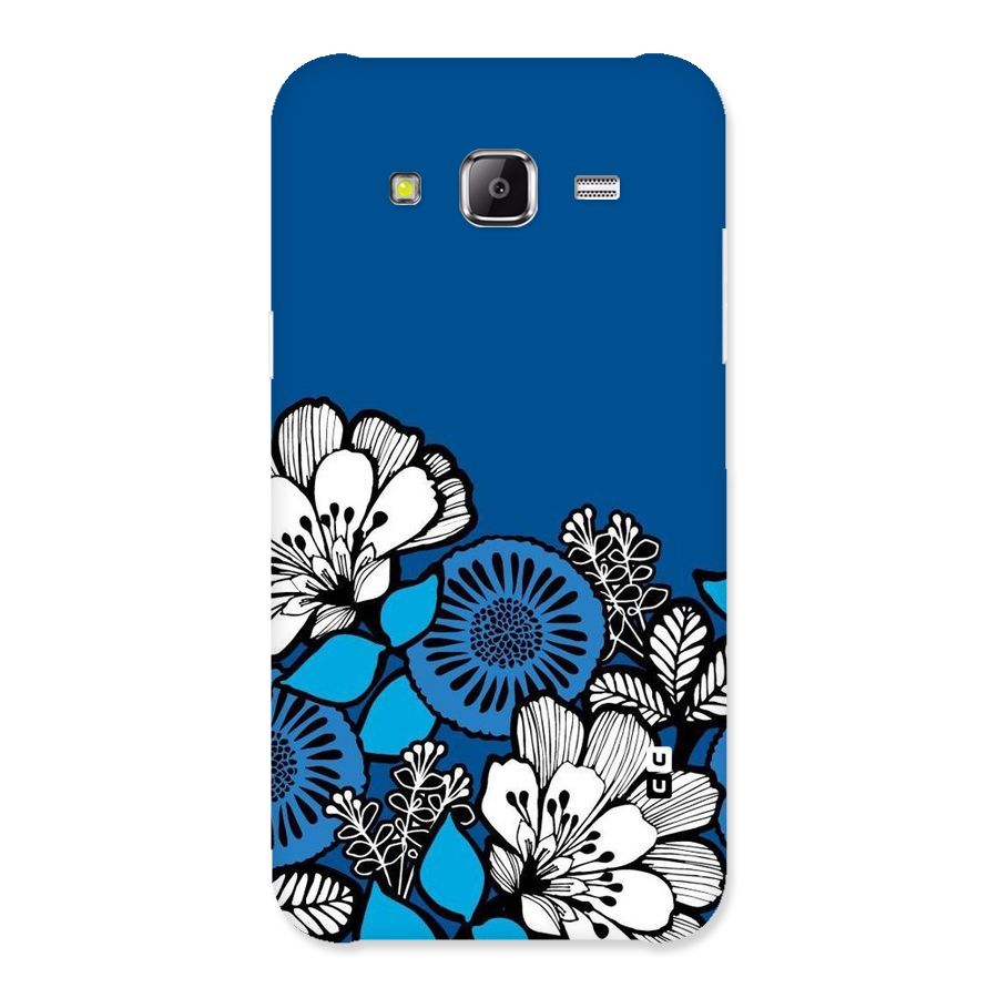 Blue White Flowers Back Case for Samsung Galaxy J2 Prime