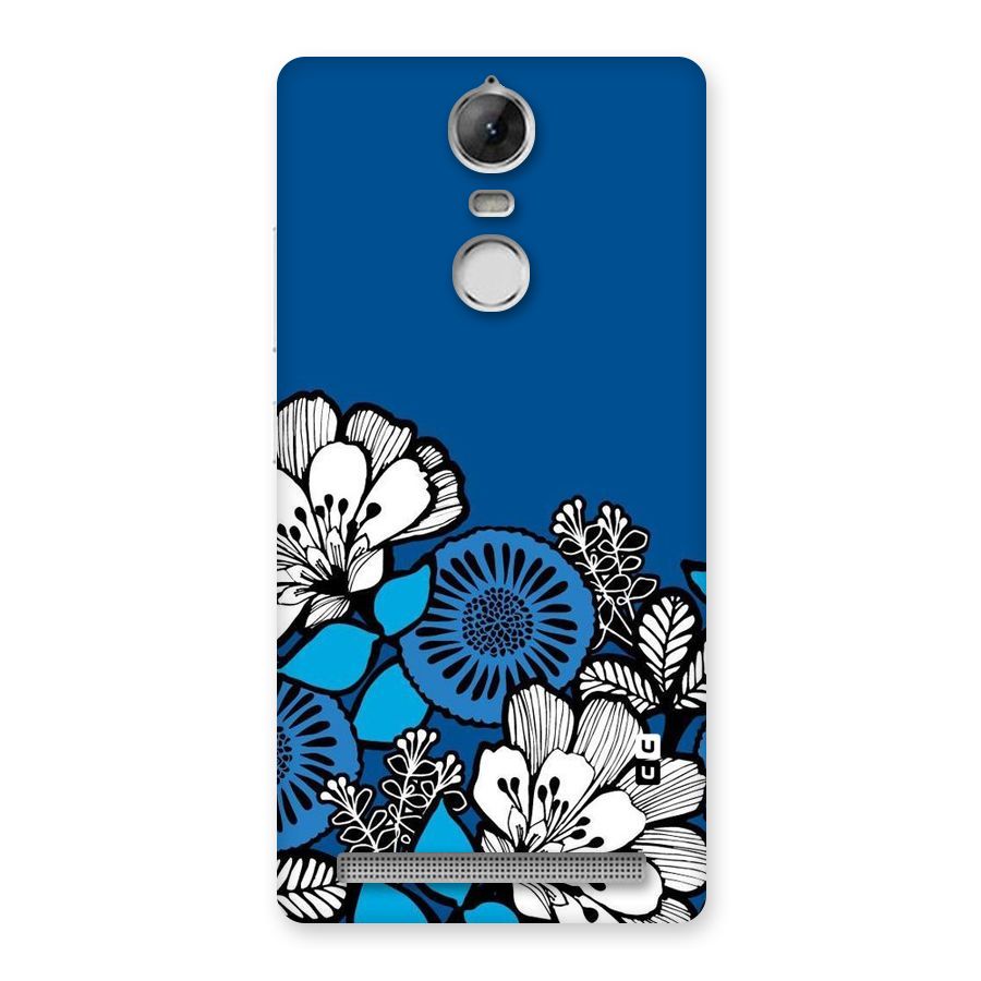 Blue White Flowers Back Case for Vibe K5 Note