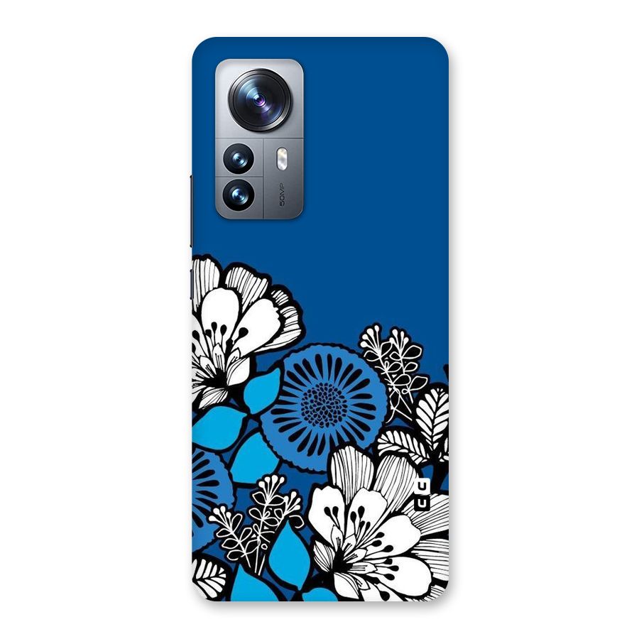 Blue White Flowers Back Case for Xiaomi 12 Pro