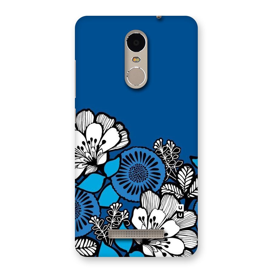 Blue White Flowers Back Case for Xiaomi Redmi Note 3