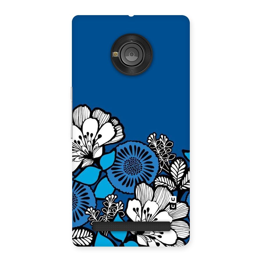Blue White Flowers Back Case for Yu Yuphoria