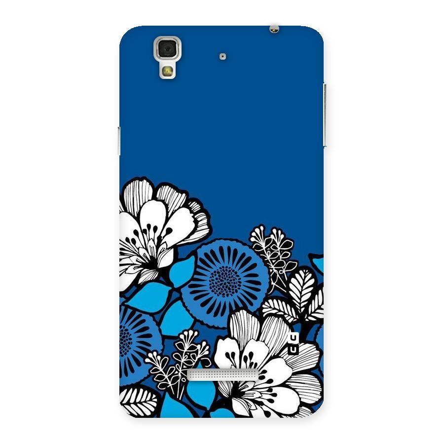 Blue White Flowers Back Case for Yu Yureka