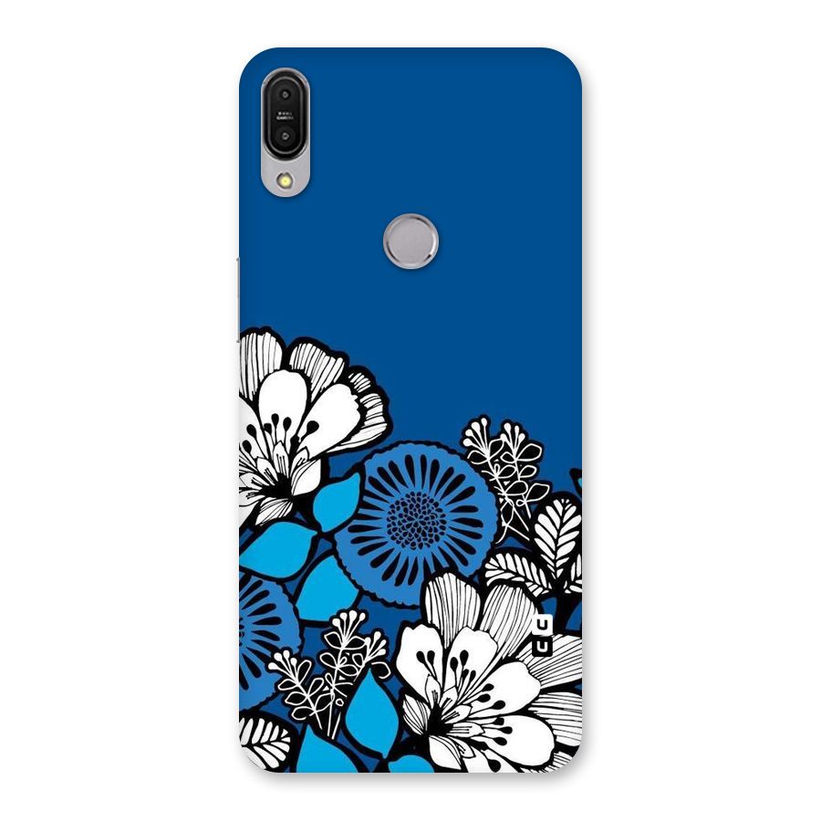 Blue White Flowers Back Case for Zenfone Max Pro M1