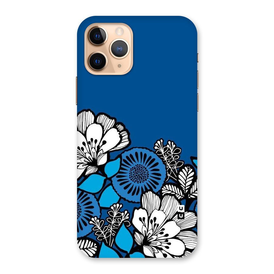 Blue White Flowers Back Case for iPhone 11 Pro
