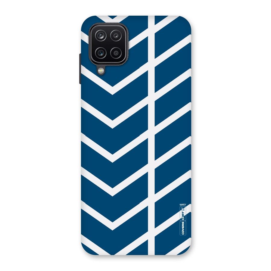 Blue White Pattern Back Case for Galaxy A12