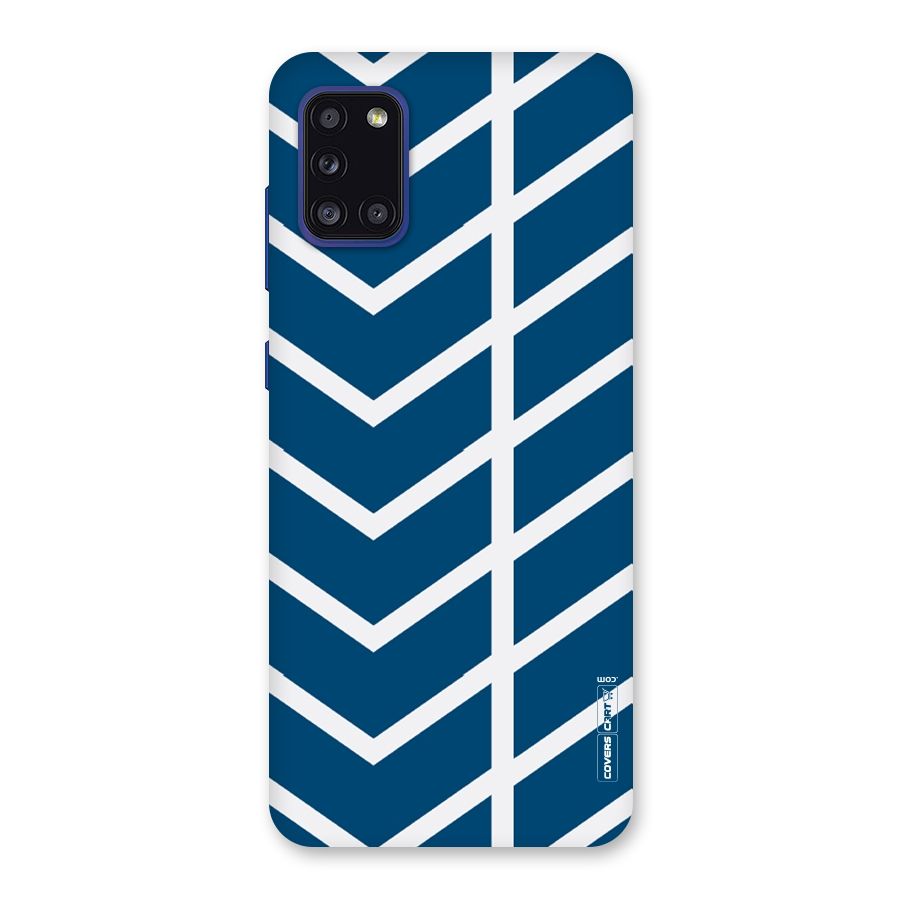 Blue White Pattern Back Case for Galaxy A31