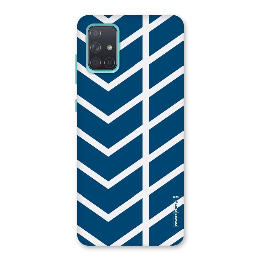 Blue White Pattern Back Case for Galaxy A71