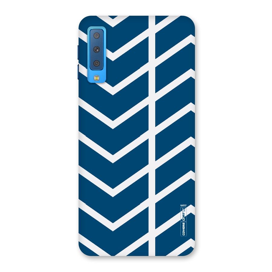 Blue White Pattern Back Case for Galaxy A7 (2018)