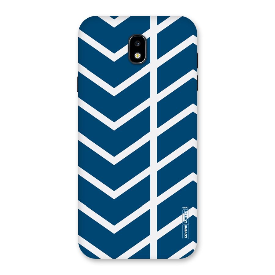 Blue White Pattern Back Case for Galaxy J7 Pro
