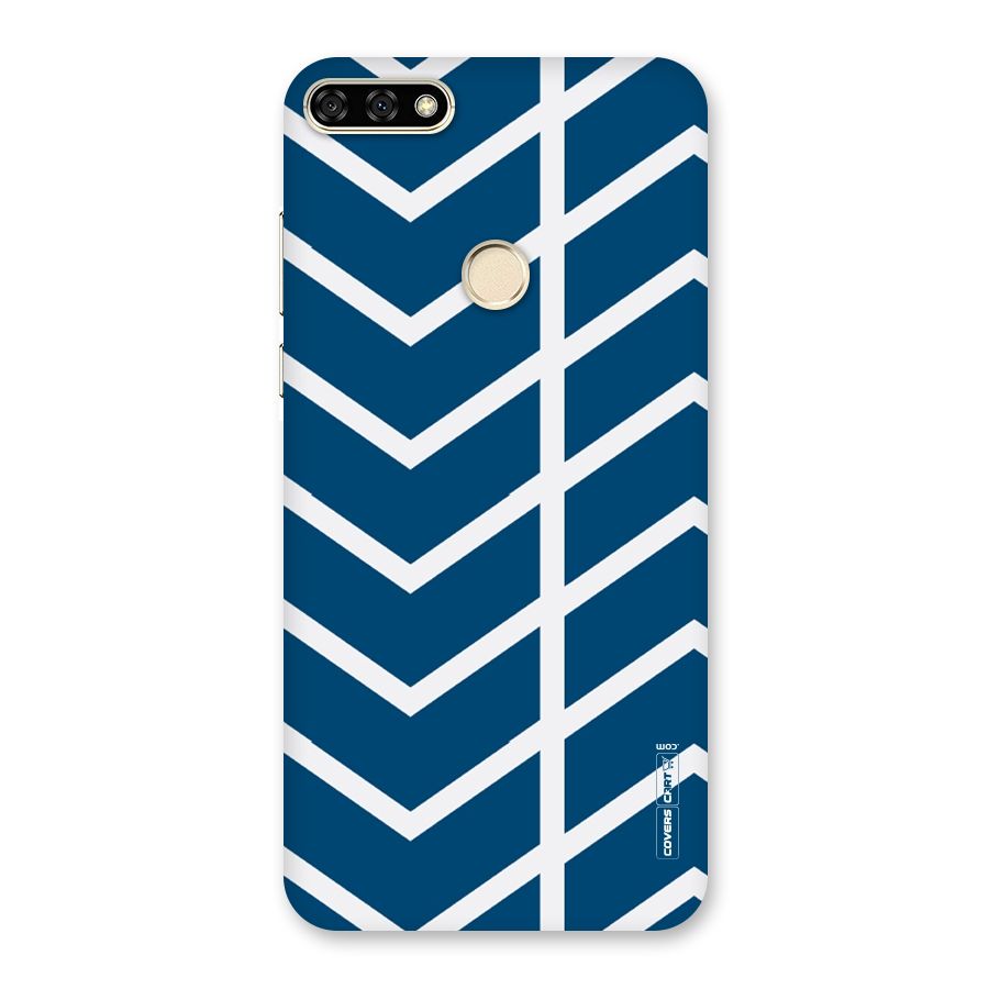 Blue White Pattern Back Case for Honor 7A