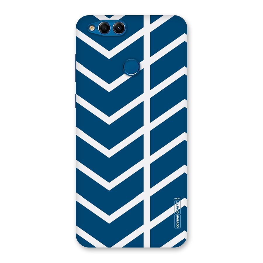 Blue White Pattern Back Case for Honor 7X