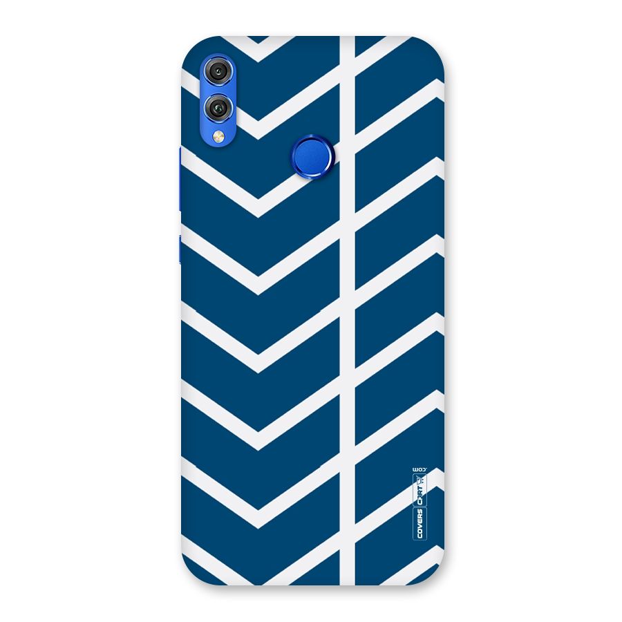 Blue White Pattern Back Case for Honor 8X