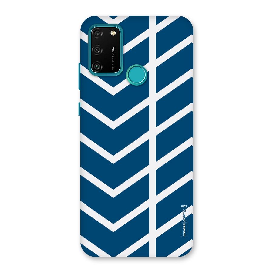 Blue White Pattern Back Case for Honor 9A