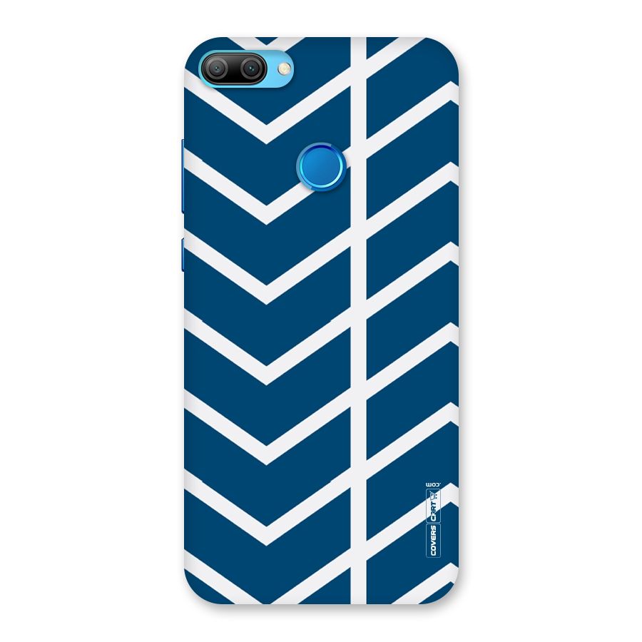 Blue White Pattern Back Case for Honor 9N