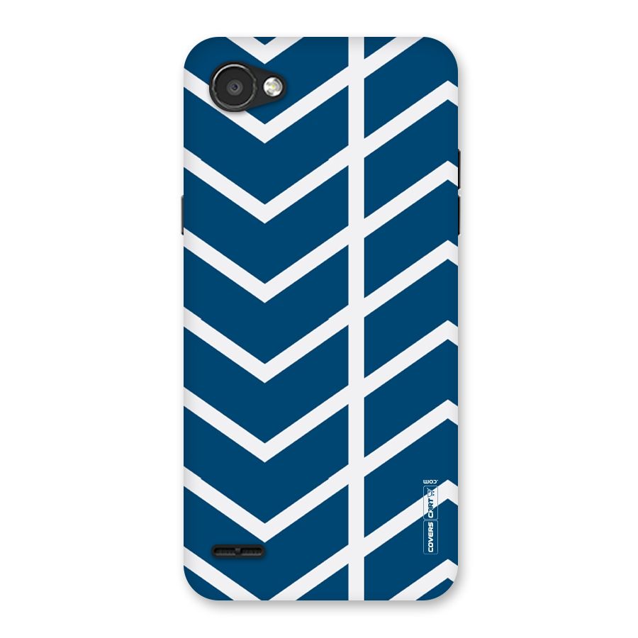 Blue White Pattern Back Case for LG Q6