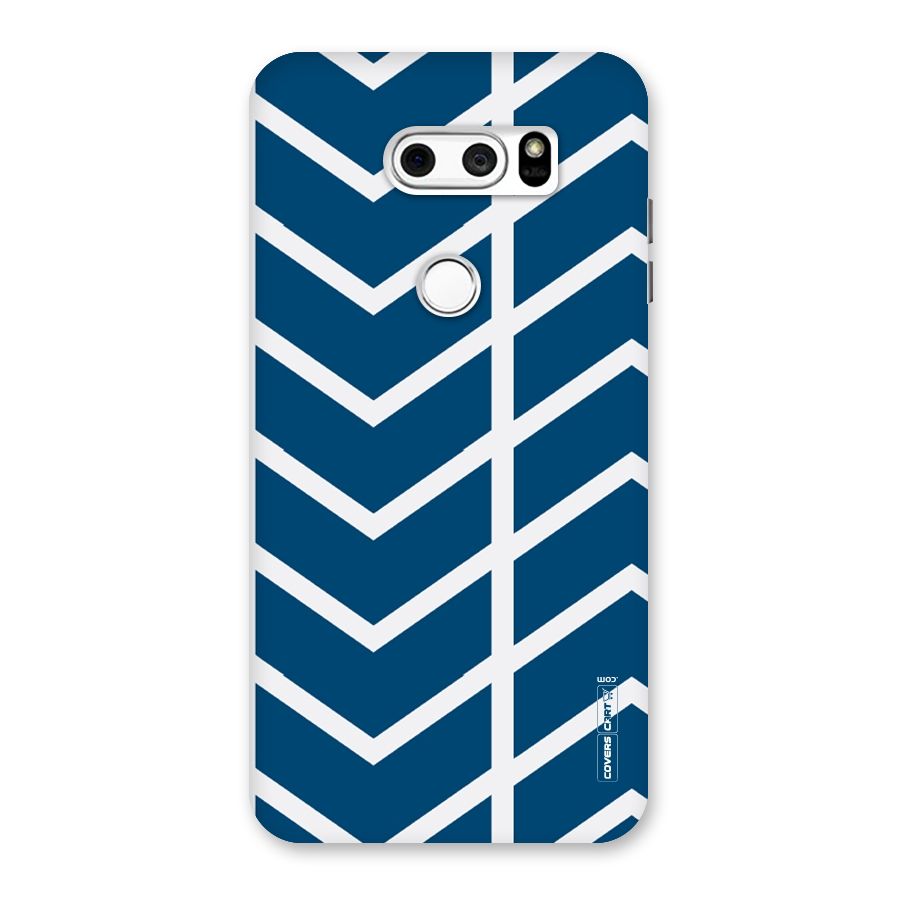 Blue White Pattern Back Case for LG V30